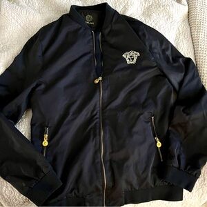 Versace Bomber Style Jacket gold hardware